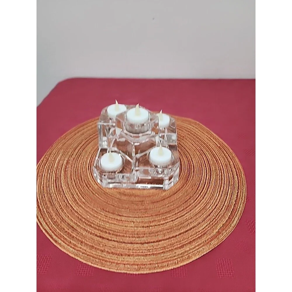 PartyLite Crystal Castle P7170 Tea Light/Votive Holder Lead Crystal Retired EUC - Picture 7 of 11